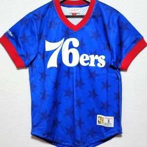 Mitchell & Ness Mesh V-Neck -‎ Philadelphia 76ers Sz. Small #551